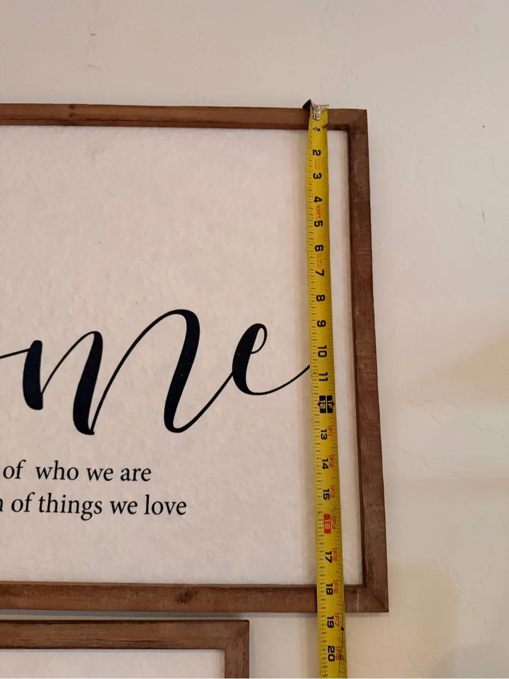 Neutral 'Home' Wall Art Sign - Black Text